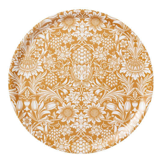 Klippan Sunflower Golden Wooden Tray Round