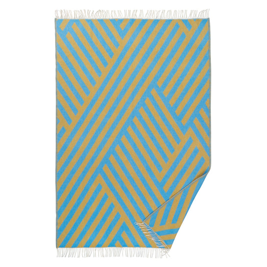 Klippan Tangent Wool Blanket blue-butter