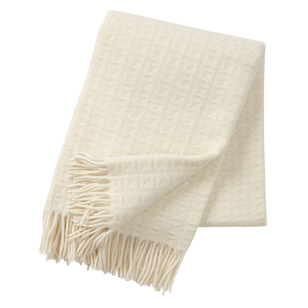 Klippan Twist Organic Wool Blanket Ivory