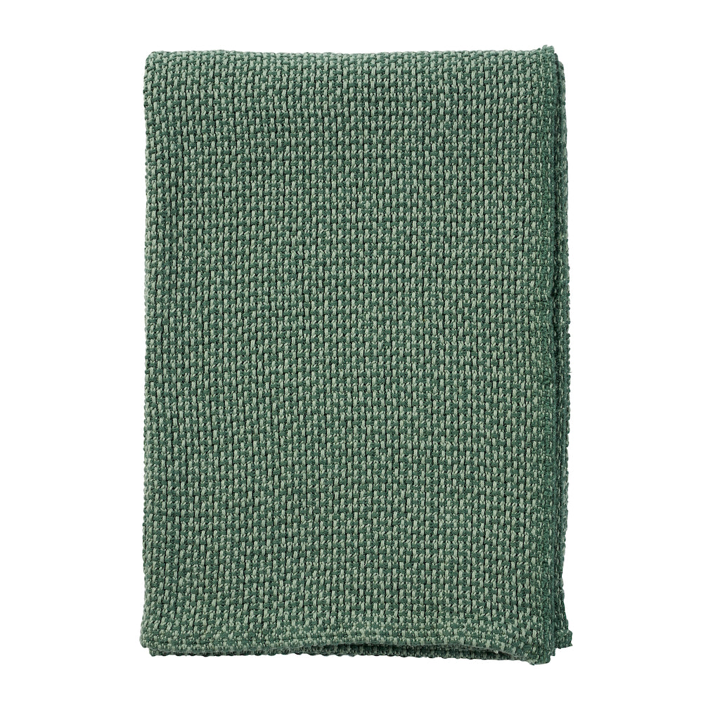 Klippan Basket Organic Cotton Blanket Green