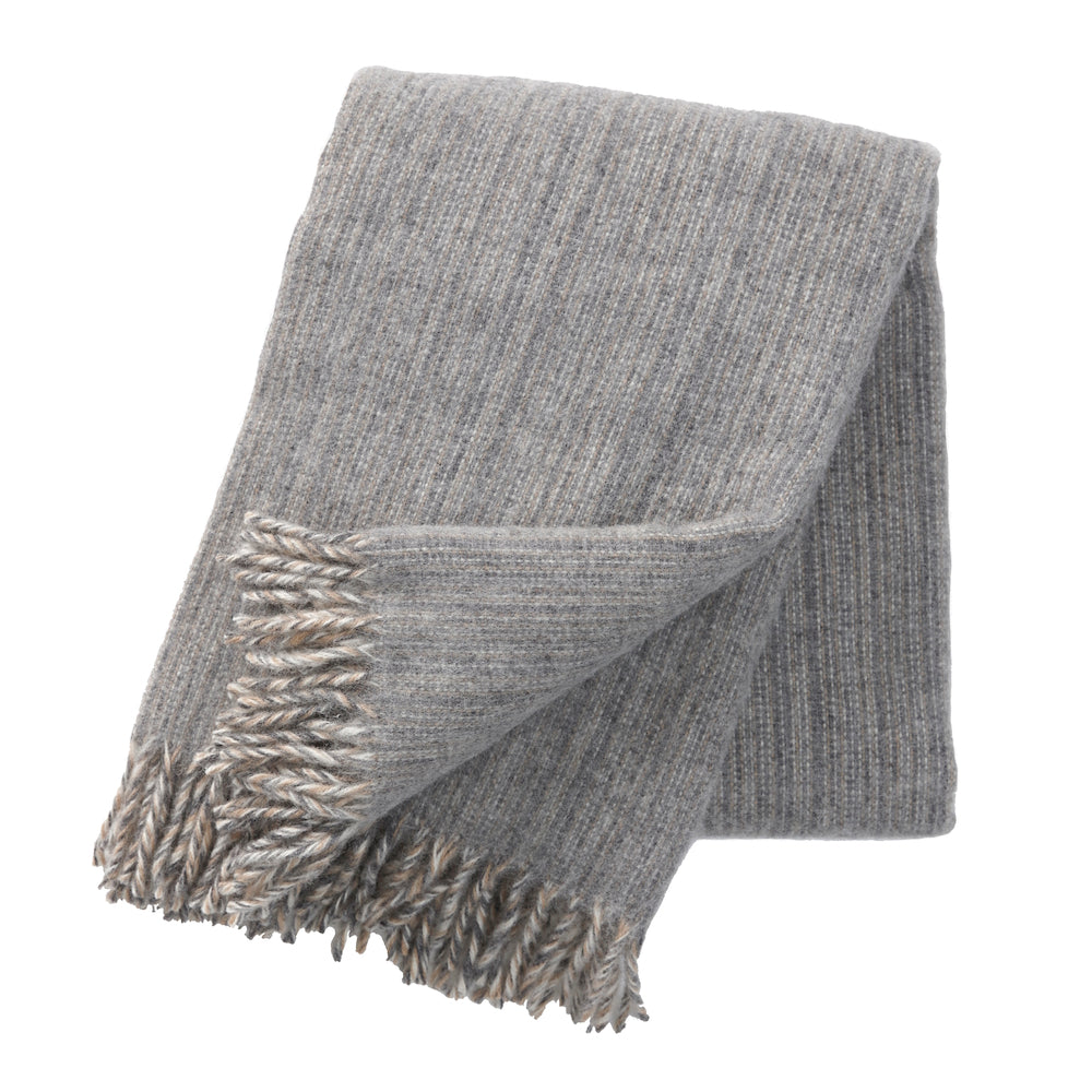 Klippan Bjork Brushed Wool Blanket Grey