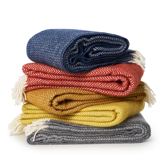 Klippan Chevron Eco Wool Blanket
