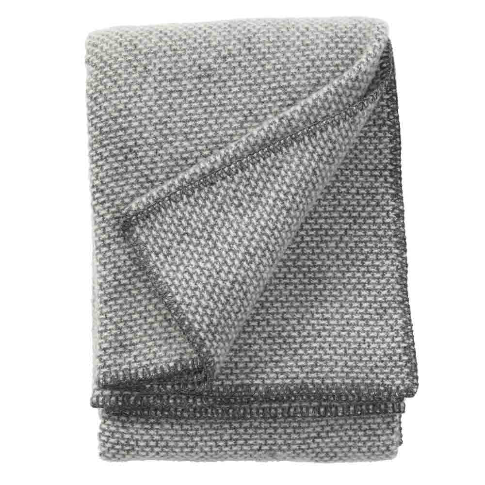Klippan Domino Brushed Wool Blanket Dark Grey