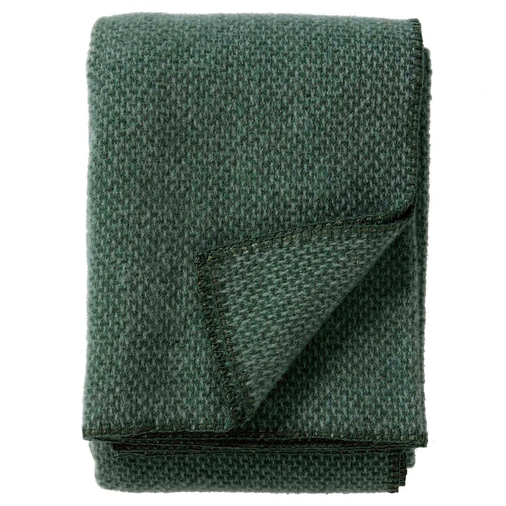 Klippan Domino Brushed Wool Blanket Green