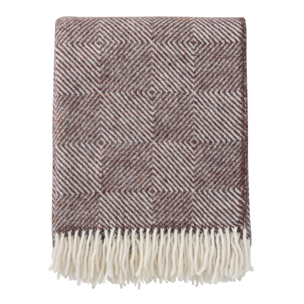 Klippan Gooseye Recycled Wool Blanket Brown