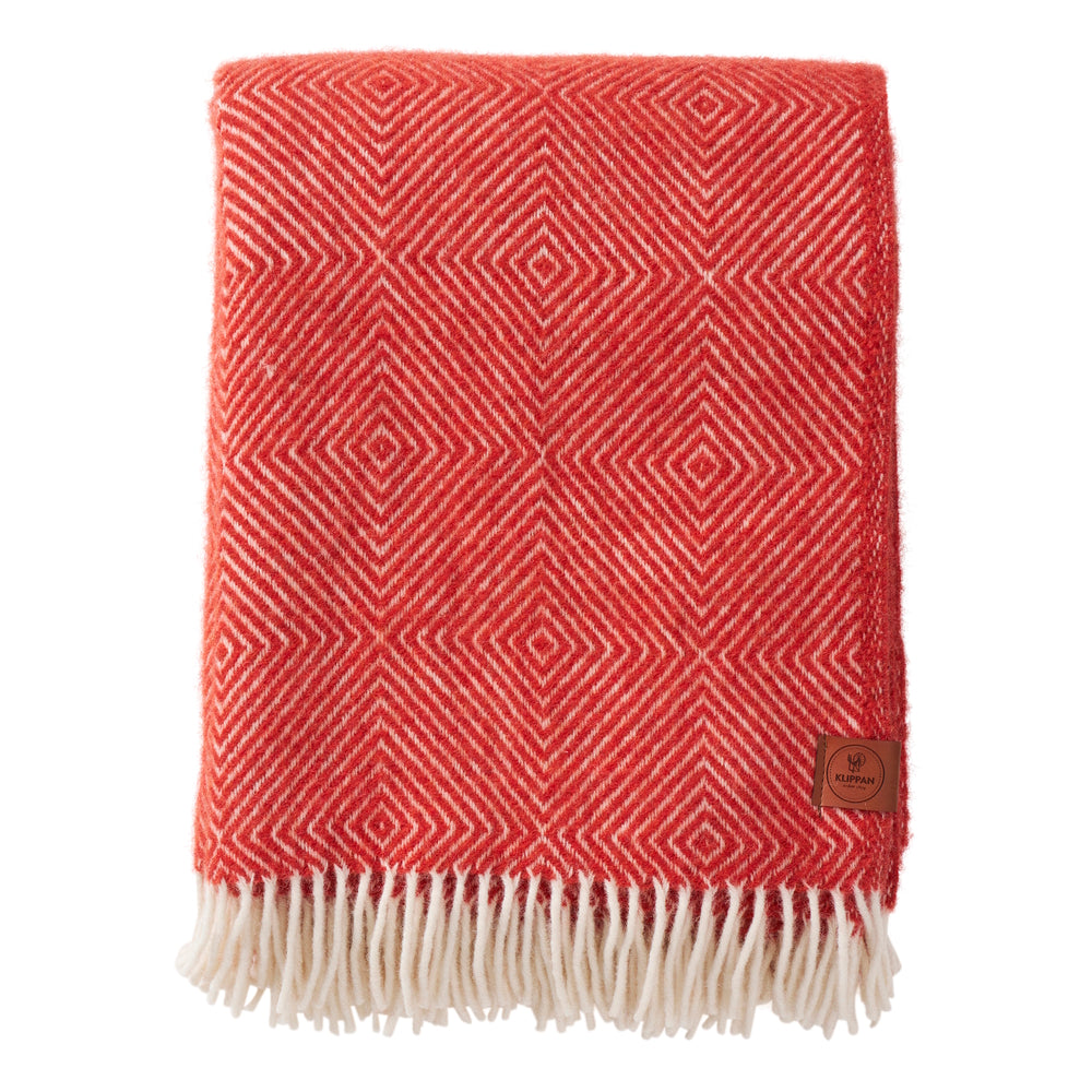 Klippan Gooseye Recycled Wool Blanket Red