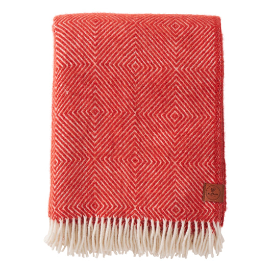 Klippan Gooseye Recycled Wool Blanket Red