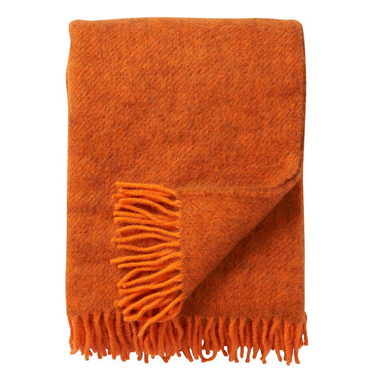 Klippan Gotland Wool Blanket Warm Orange