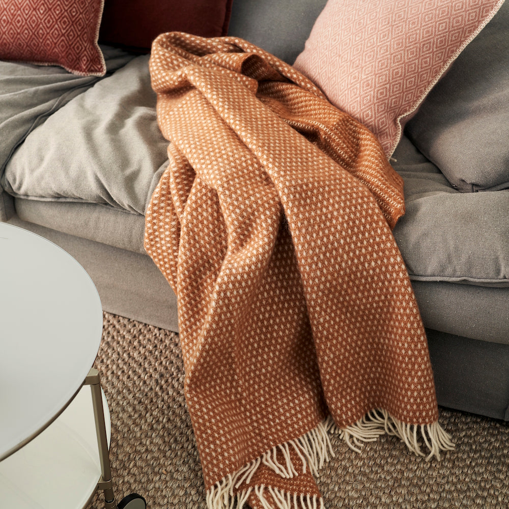 Klippan Knut Brushed Wool Blanket Nougat