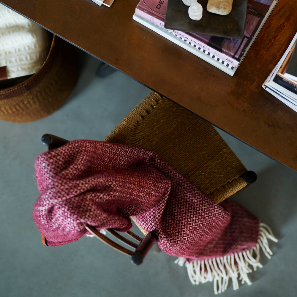 Klippan Lima Wool Blanket Burgundy