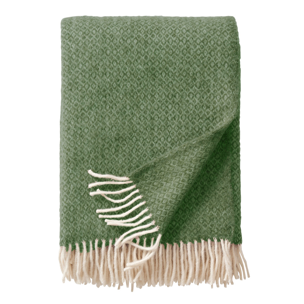 Klippan Lima Wool Blanket bottle green