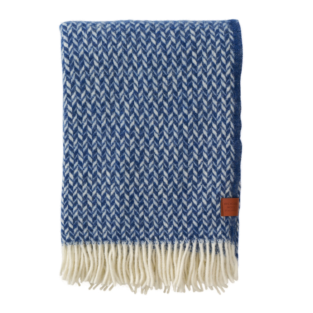 Klippan Lovik Wool Blanket Deep Blue