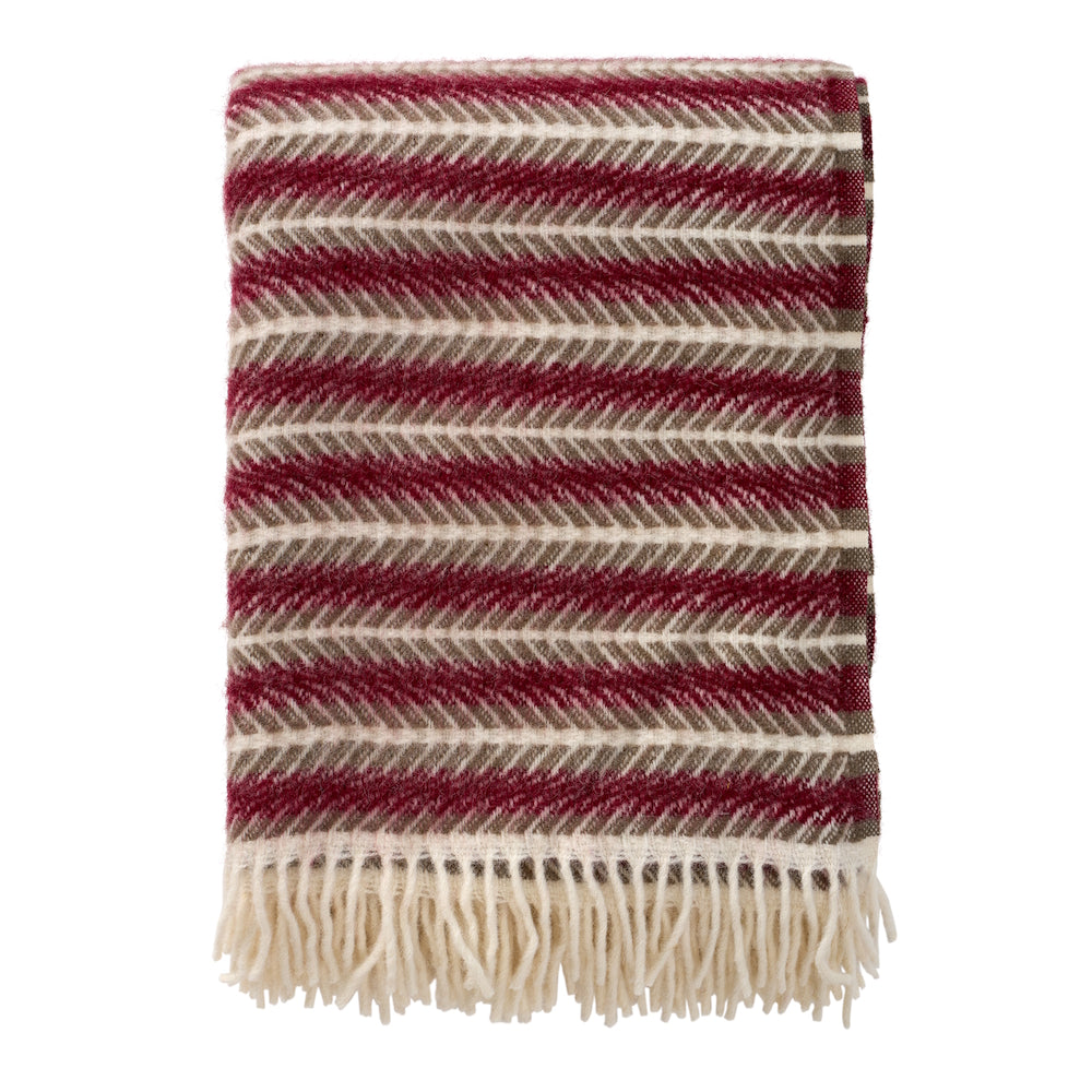 Klippan Oscar Eco Wool Blanket Burgundy