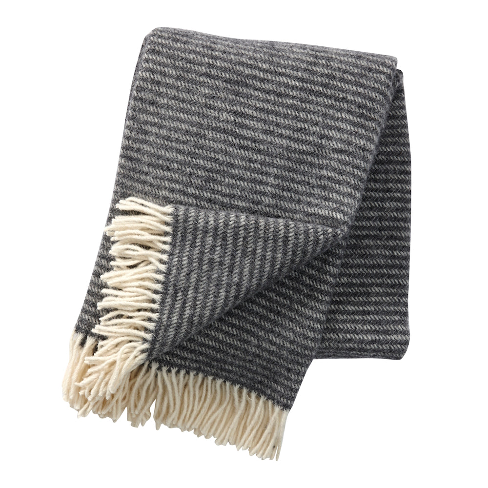 Klippan Ralph Eco Wool Blanket Dark Grey