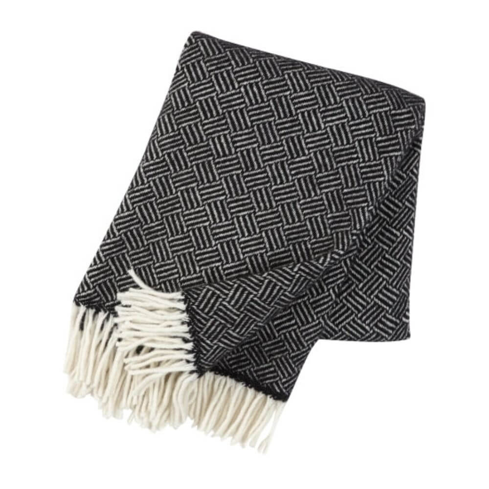 Klippan Samba Brushed Wool Blanket Black