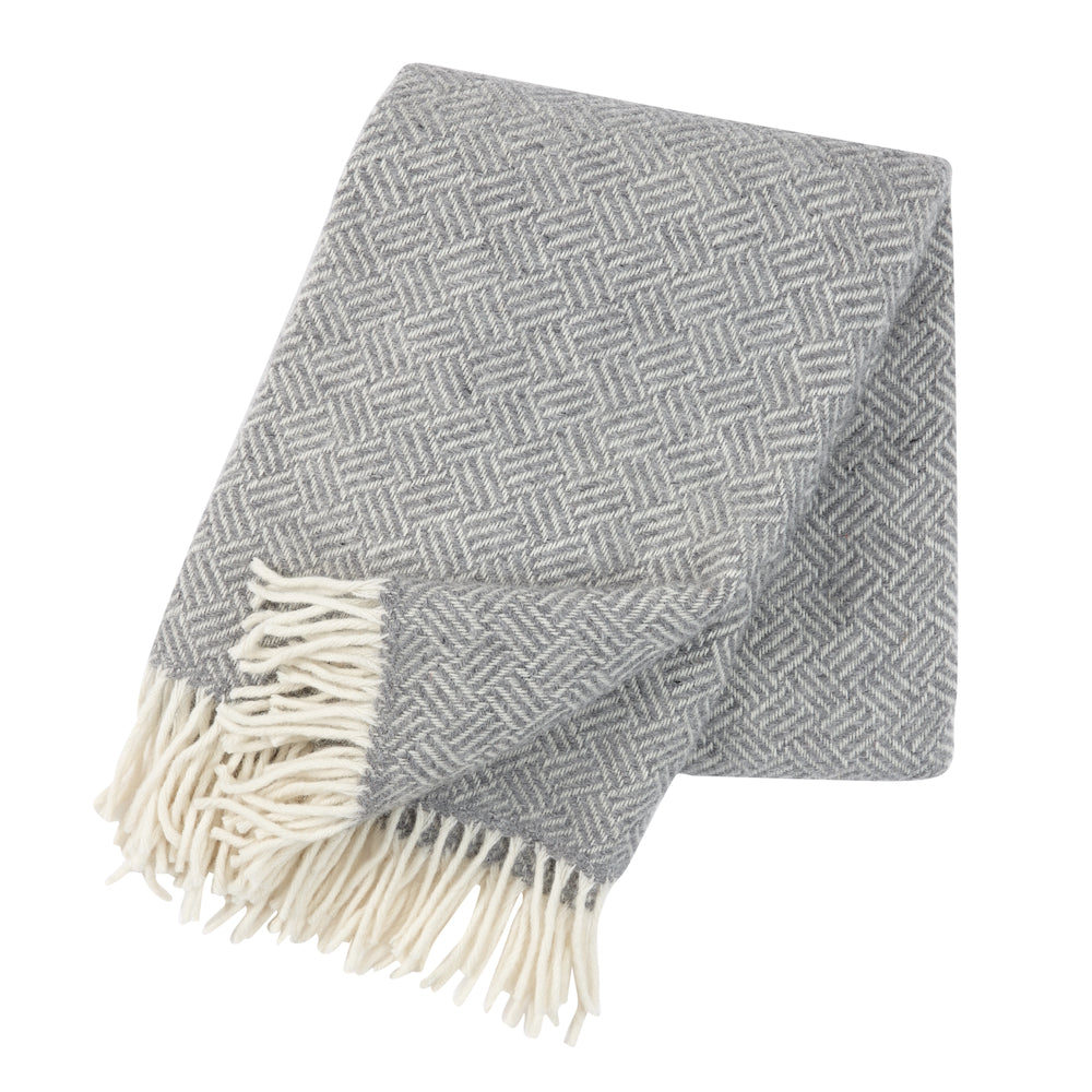 Klippan Samba Brushed Wool Blanket Grey