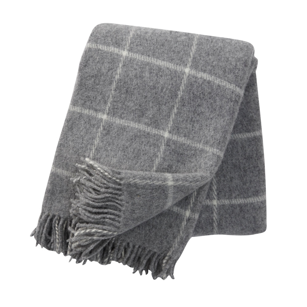 Klippan Vinga Brushed Wool Blanket Light Grey
