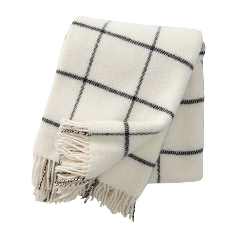 Klippan Vinga Brushed Wool Blanket White