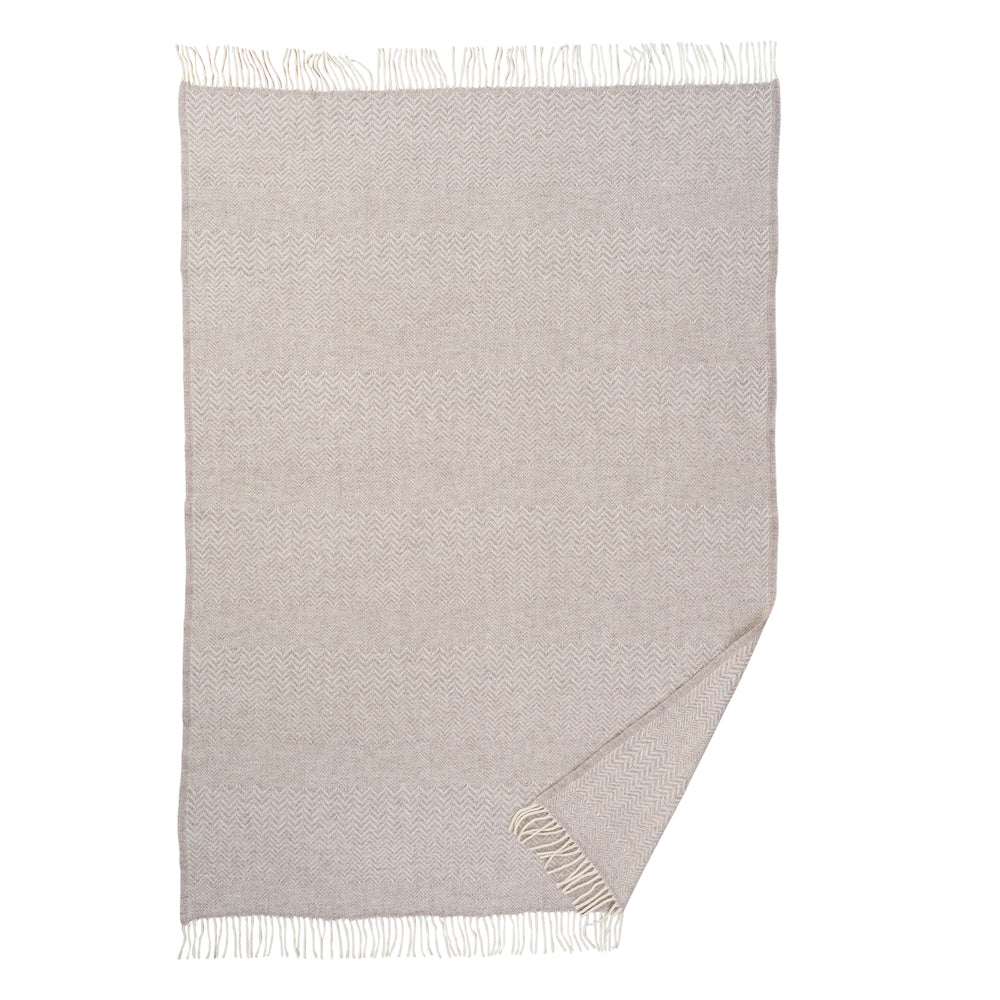 Klippan Zigzag Wool Blanket Greige