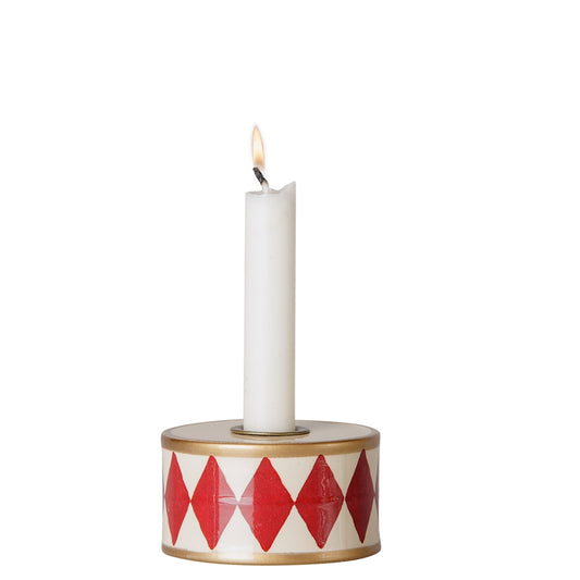 Maileg Candle Holder Drum Red-Off White