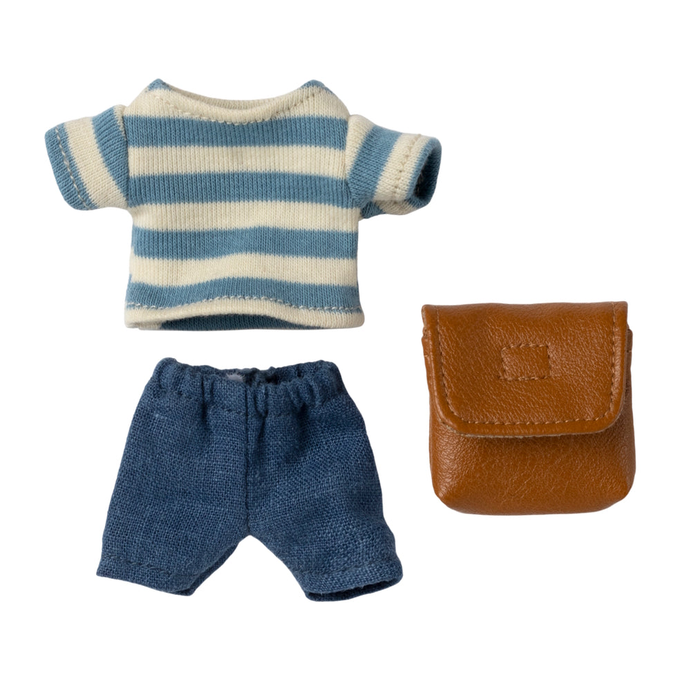 Maileg Clothes and Bag Big Brother Mouse Brown