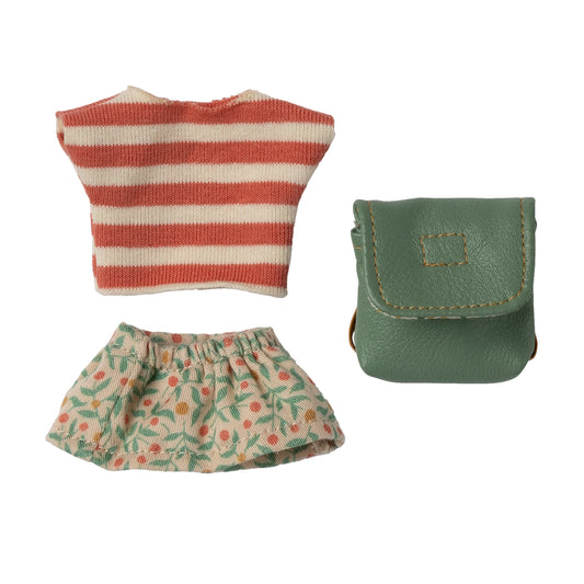 Maileg Clothes and Bag Big Sister Mouse Green