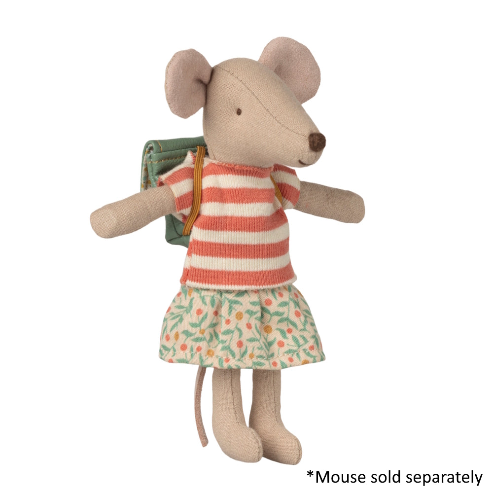 Maileg Clothes and Bag Big Sister Mouse Green