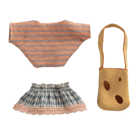Maileg Clothes and Bag Little Sister Mouse