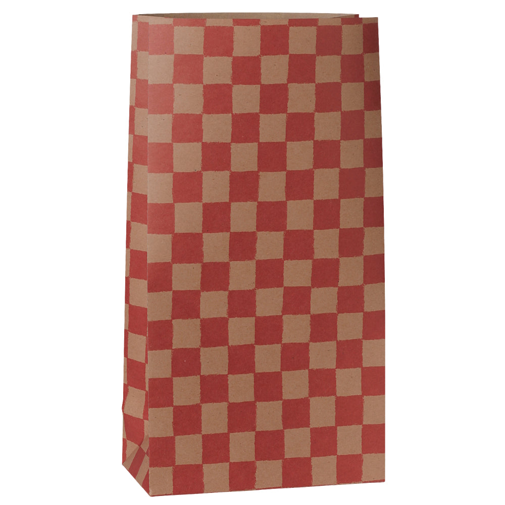 Maileg Gift Bag Medium Checker Powder-Red 50pk
