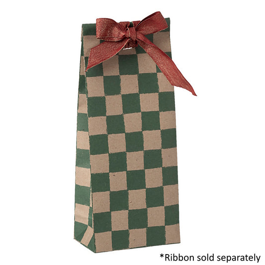 Maileg Gift Bag Mini Checker Green 50pk