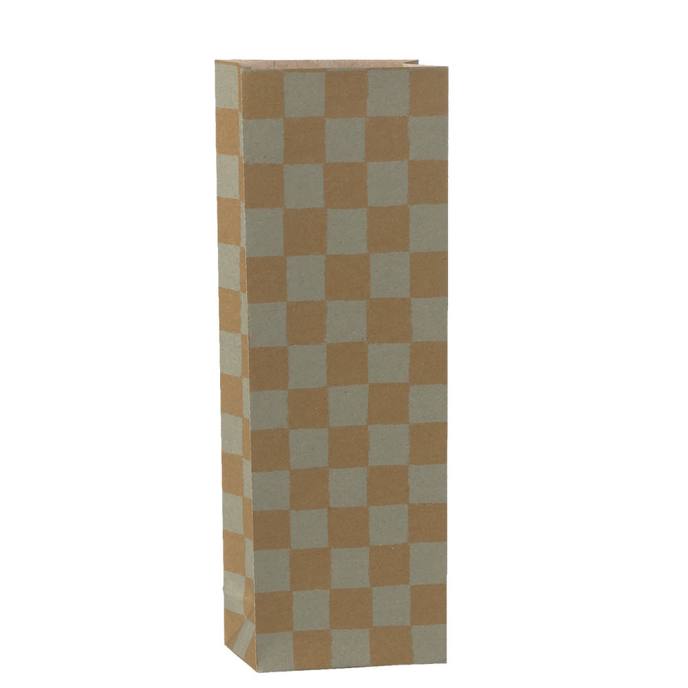 Maileg Gift Bag Mini Checker Mint-Ocher 50pk