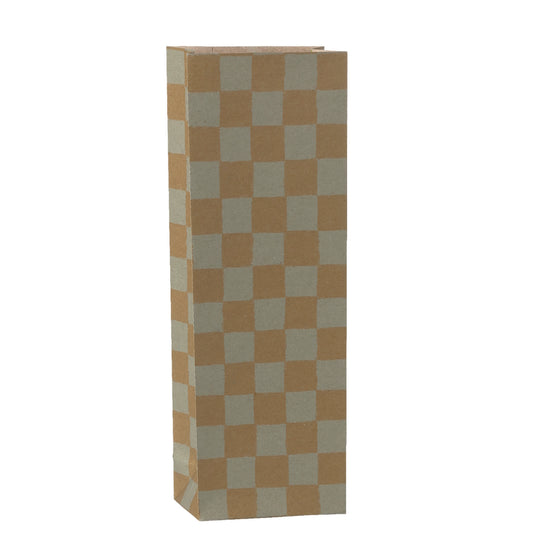 Maileg Gift Bag Mini Checker Mint-Ocher 50pk