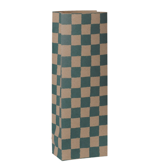 Maileg Gift Bag Mini Checker Petrol 50pk
