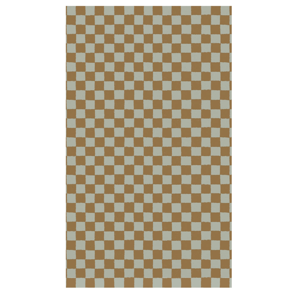 Maileg Gift Wrap 200m Checker Mint-Ocher