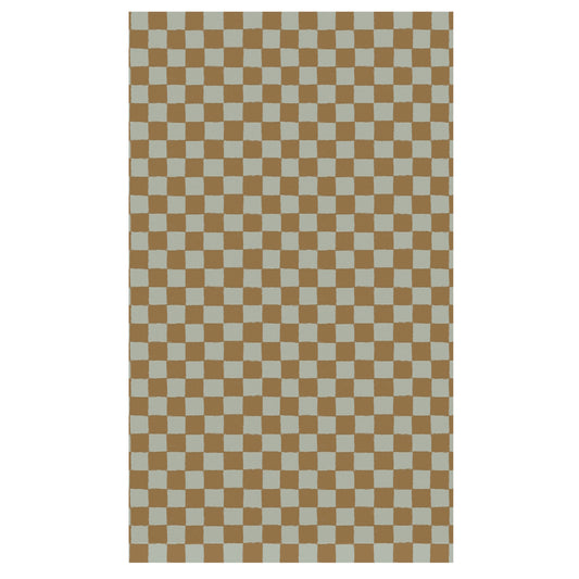 Maileg Gift Wrap 200m Checker Mint-Ocher