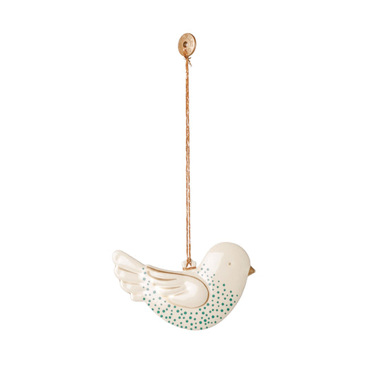 Maileg Metal Ornament Bird Green Dot
