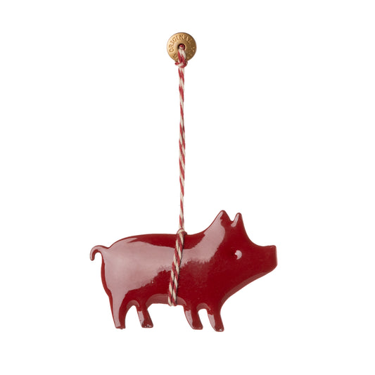 Maileg Metal Ornament Pig Red 2026