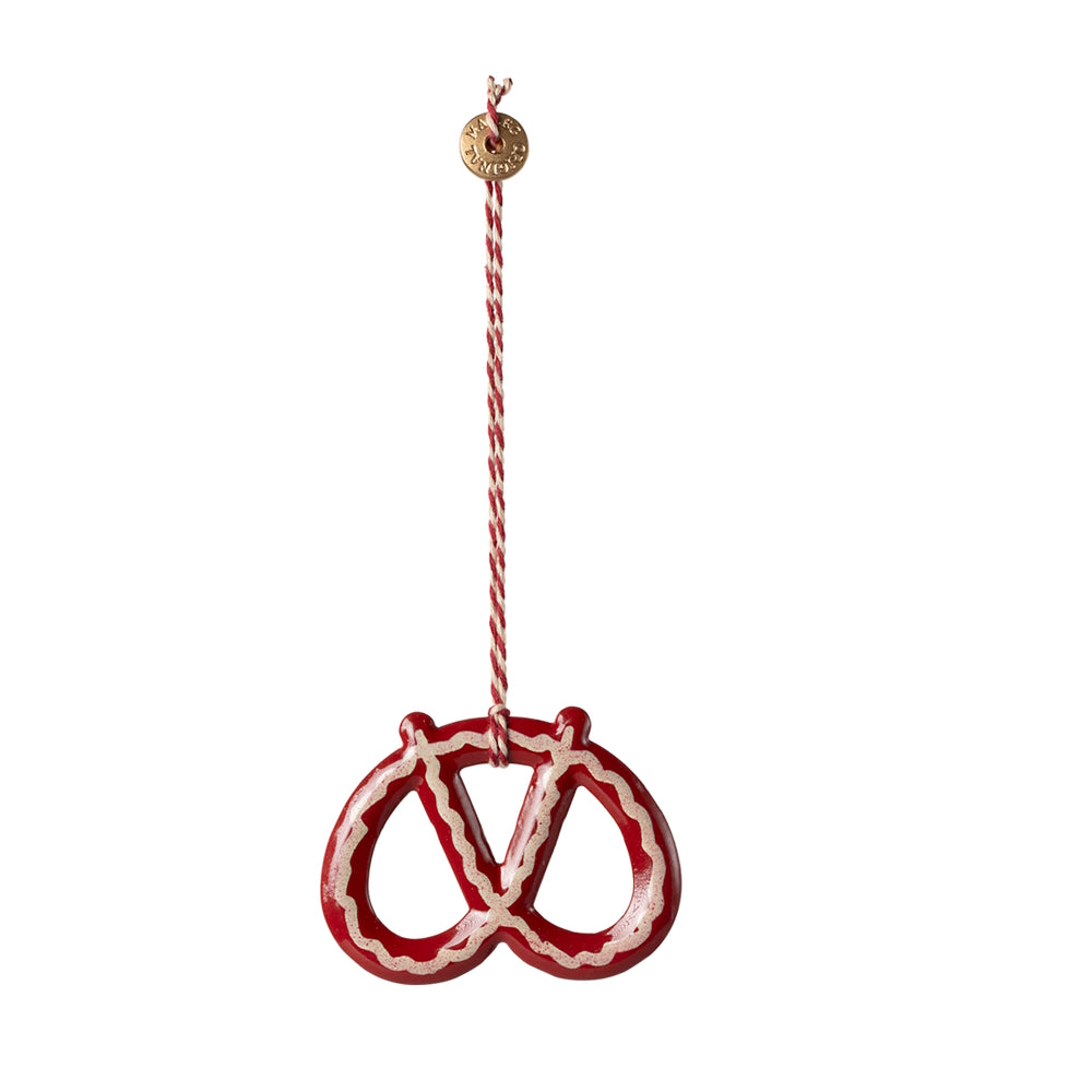Maileg Metal Ornament Pretzel Stripe 2026