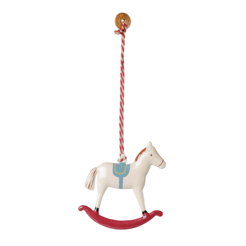 Maileg Metal Ornament Rocking Horse Red