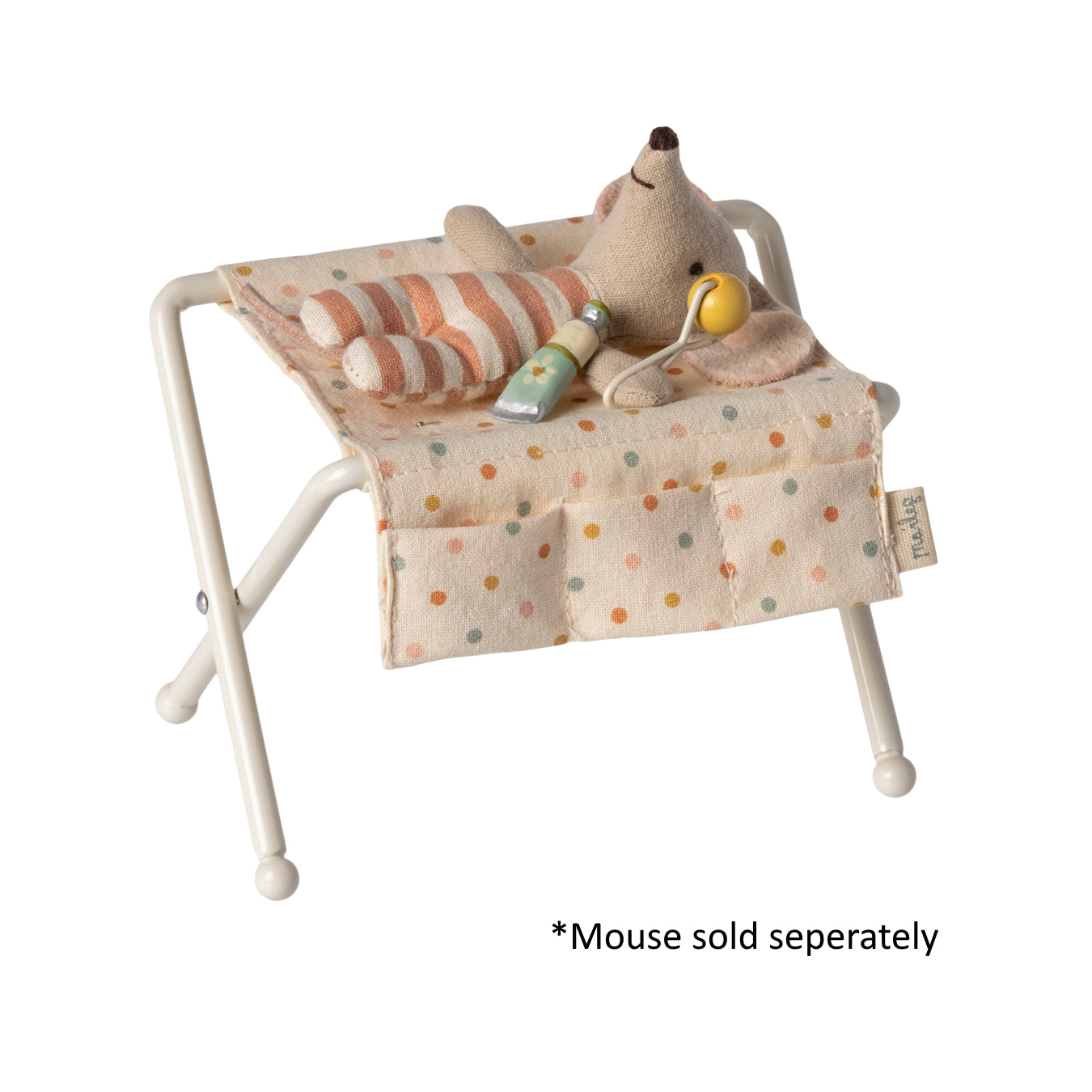 Maileg Nursery Table Mouse Off White