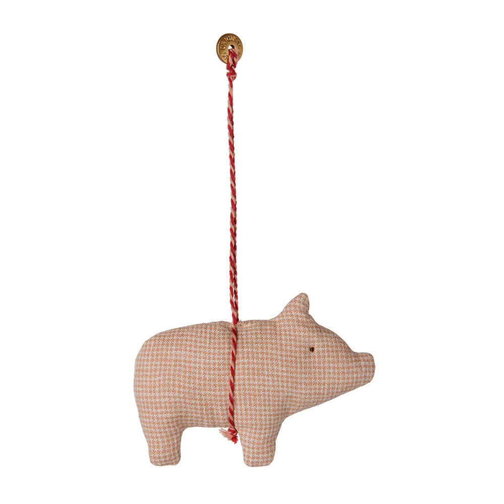 Maileg Pig Checker Rose Ornament