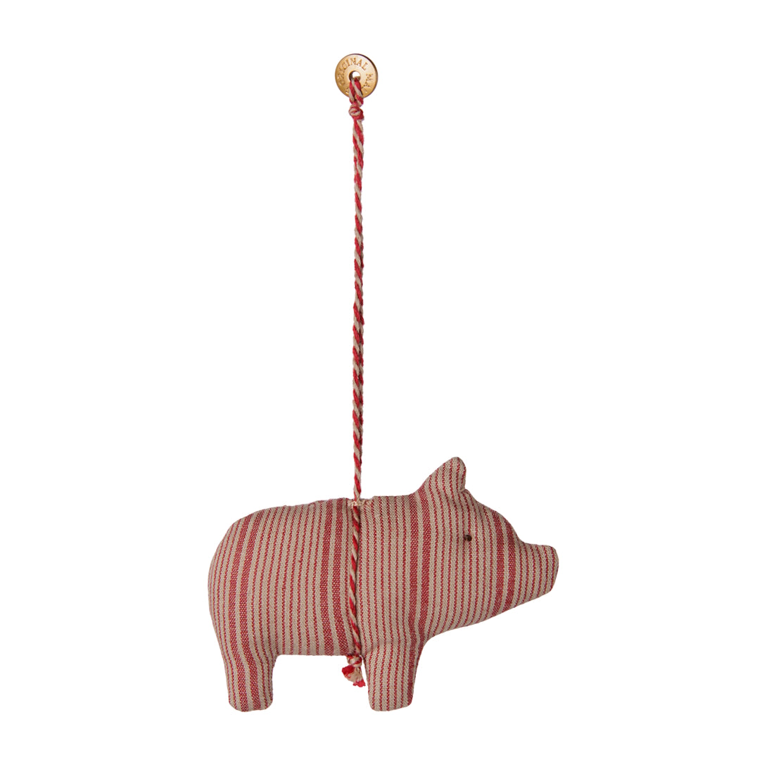 Maileg Pig Stripe Red-Sand Ornament