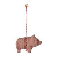Maileg Pig Stripe Red-Sand Ornament