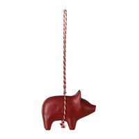 Maileg Pig Wooden Ornament Red 2026