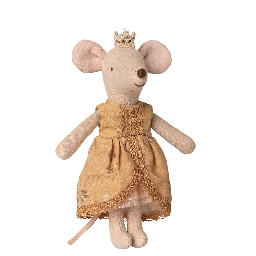 Maileg Princess Mouse Big Sister โ Golden Dress & Crown Toy Mouse ...