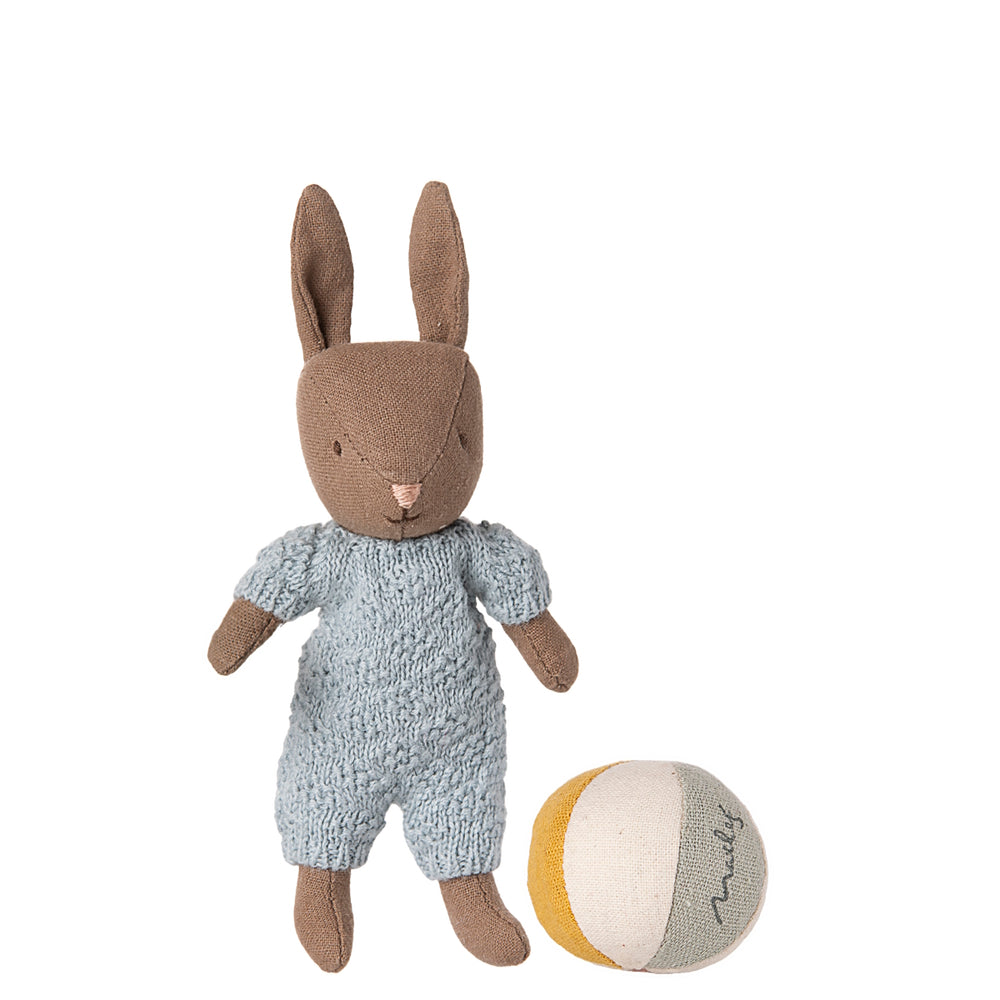 Maileg Rabbit Set Micro Brown Blue