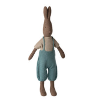 Maileg Rabbit Size 3 Brown Knitted Shirt and Overall
