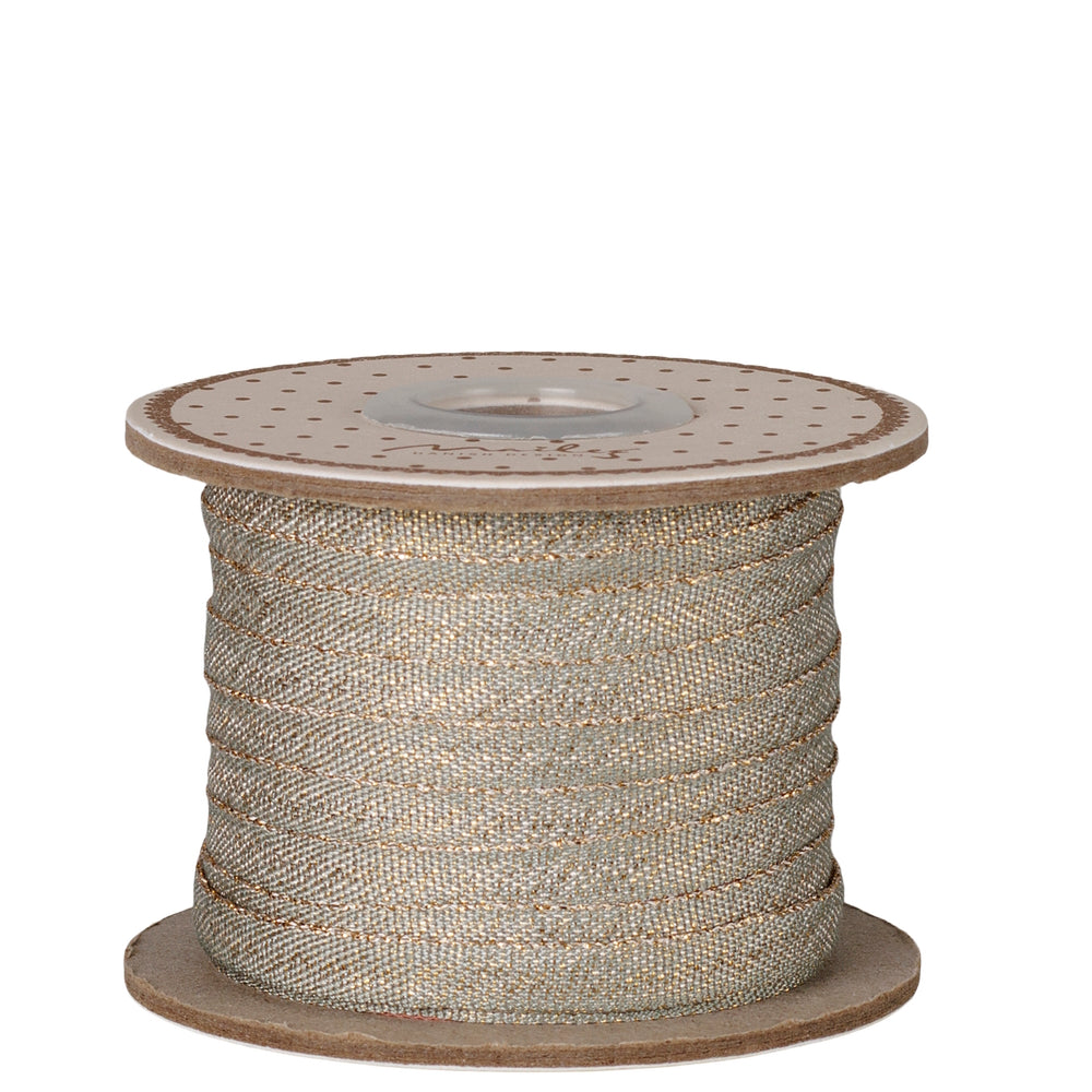 Maileg Ribbon 25m Mint-Gold