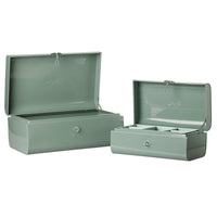 Maileg Storage Suitcase Set Dark Mint-Dark Mint with Tray