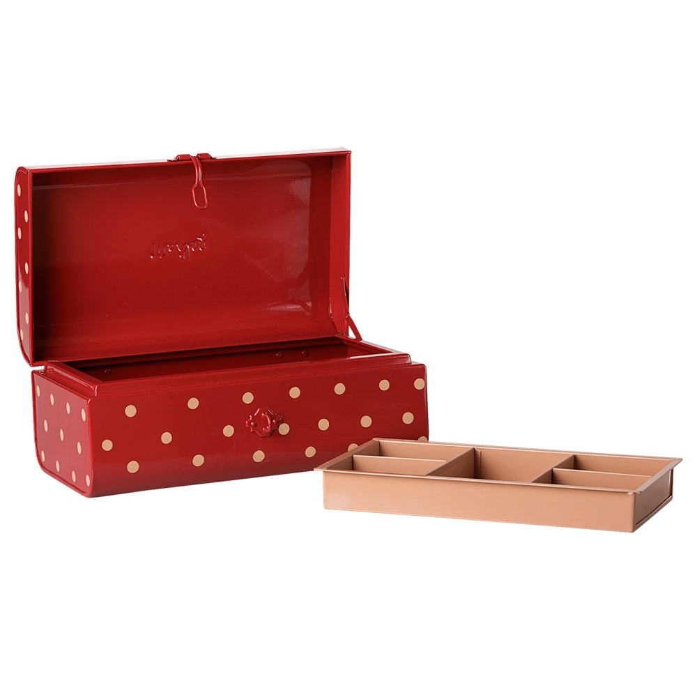 Maileg Storage Suitcase Small Red with Tray
